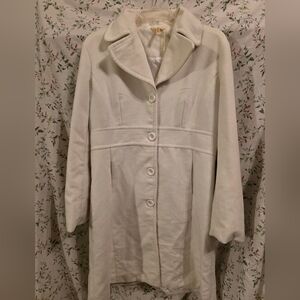 Elegant White Women's Coat L